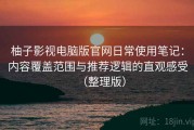 柚子影视电脑版官网日常使用笔记：内容覆盖范围与推荐逻辑的直观感受（整理版）