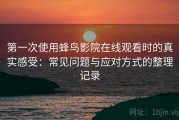 第一次使用蜂鸟影院在线观看时的真实感受：常见问题与应对方式的整理记录