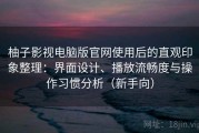 柚子影视电脑版官网使用后的直观印象整理：界面设计、播放流畅度与操作习惯分析（新手向）