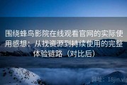 围绕蜂鸟影院在线观看官网的实际使用感想：从找资源到持续使用的完整体验链路（对比后）