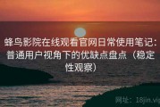 蜂鸟影院在线观看官网日常使用笔记：普通用户视角下的优缺点盘点（稳定性观察）