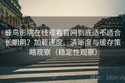 蜂鸟影院在线观看官网到底适不适合长期用？加载速度、清晰度与缓存策略观察（稳定性观察）