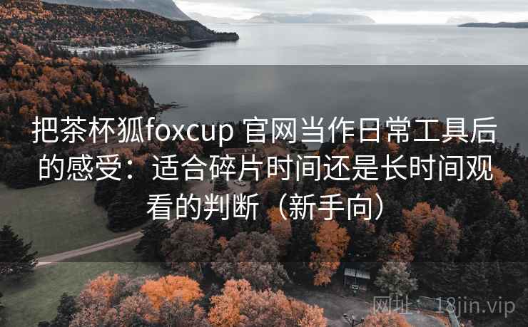 把茶杯狐foxcup 官网当作日常工具后的感受:适合碎片时间还是长时间观看的判断(新手向) 把茶杯狐foxcup 官网当作日常工具后的感受:适合碎片时间还是长时间观看的判断(新手向)
