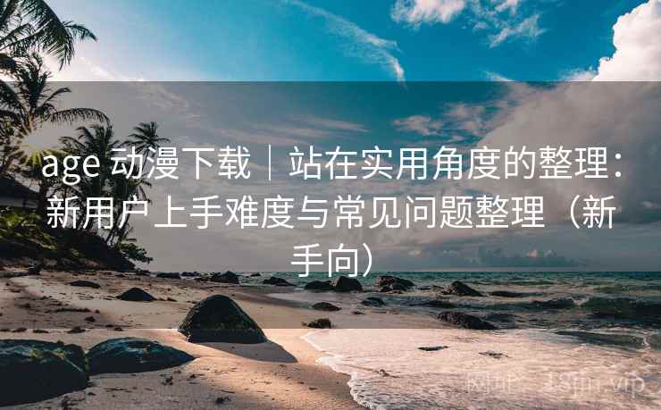 age 动漫下载｜站在实用角度的整理：新用户上手难度与常见问题整理（新手向）