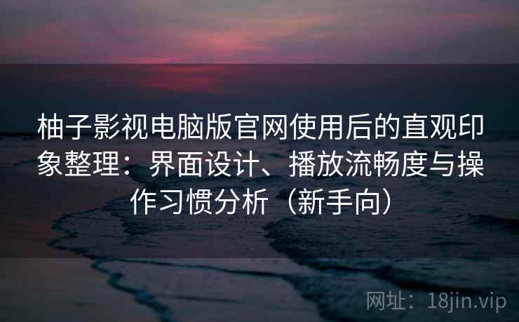 柚子影视电脑版官网使用后的直观印象整理：界面设计、播放流畅度与操作习惯分析（新手向）